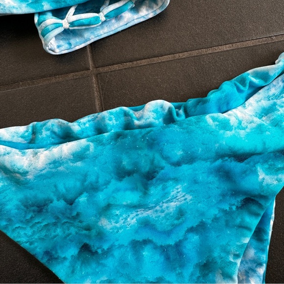 Mikoh Blue Marble Print Bikini - Picture 3 of 3